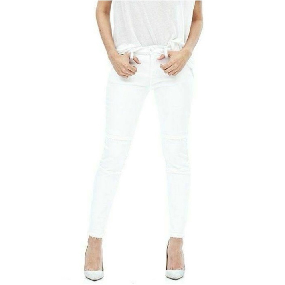 HUDSON White Midrise Suzzi Ankle Skinny Jeans Size 24